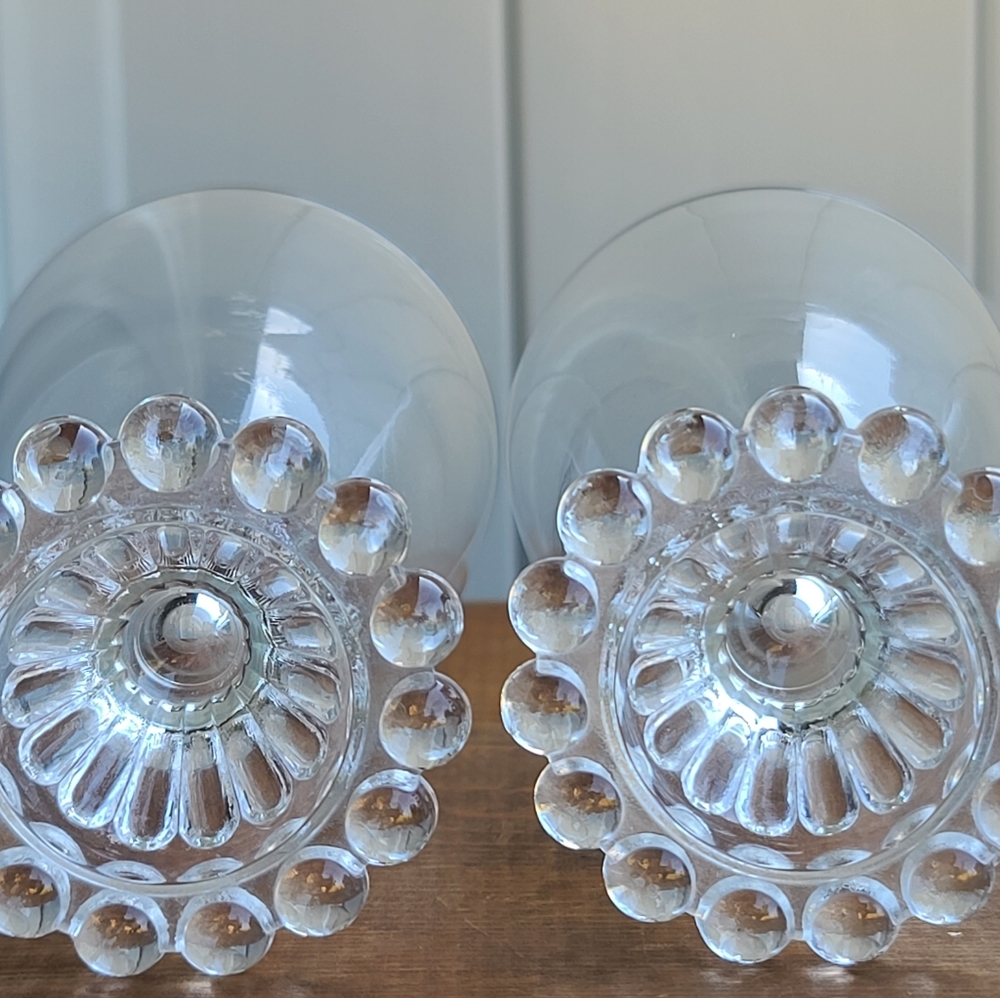 Vintage Anchor Hocking Berwick Vintage Boopie clear water goblets - Picture 4 of 8